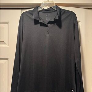 Nike Woman’s Long Sleeve Black Golf Polo